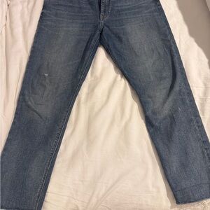 Express Women's Blue Cropped Jeans